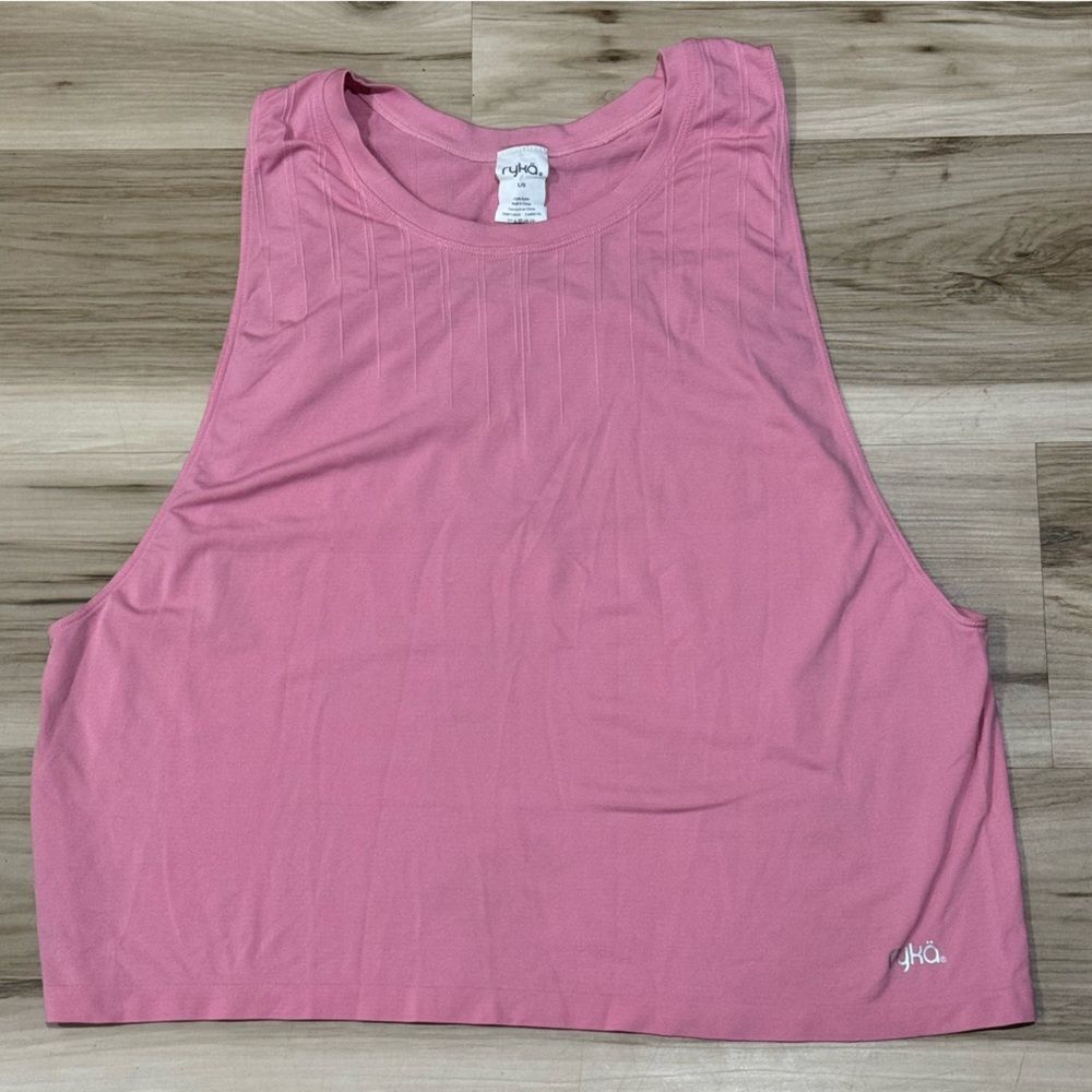 Ryka Cropped Pink Tank Top Women’s Large